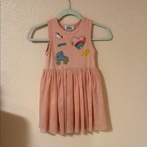Lola + The Boys Pink Dress with Fun Patches